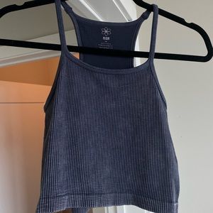 Aura Grey knit active top FP dupe